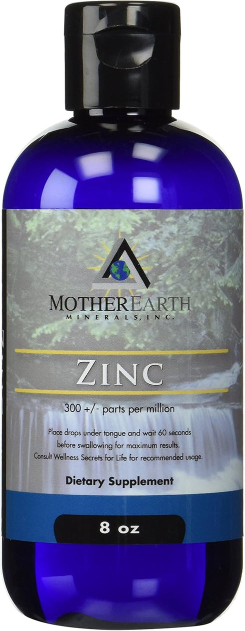 Mother Earth Minerals Zinc, Antioxidant, Aids Assimilation of Vitamins, 8 Ounce, 96 Servings