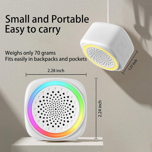 Quxanthyll 26 9 Portable Sound Machine for Baby Sleep, White Noise Sound Machine, Color, Timer & Memory Function White