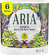 Aria 100% Recycled Toilet Paper, 1 Pack of 6 Rolls, 3 Soft Layers with Recyclable Paper Packaging