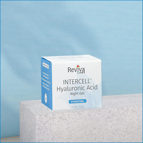 Reviva Labs Intercell Night Gel with Hyaluronic Acid, 1.25 Ounce