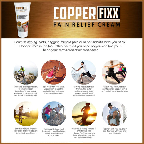 Pain Relief Cream, 5 Fl Oz Tube with Copper Heat Technology - Arnica for Muscle, Joint Inflammation, Fast Acting