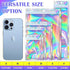 100 Pcs Holographic Mylar Bags, Resealable Smell Proof Bags for Small Business, Gift Packaging (2.8x3.9in)