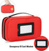 CURMIO Insulated Insulin Cooler Travel Case, Double Layer Storage Bag for Diabetic Supplies, Red, Empty Bag Only