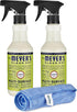 Mrs. Meyers Multi-Surface All Purpose Cleaner Set, 2 Pack Spray and Cloth Bundle for Bathroom, Living Room, 16 oz,