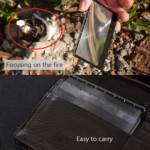 leasote 3X Portable Credit Card Size Ultra-Thin High Clarity Magnifying Glass Reading Magnifier for Reading Fine Print