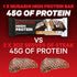 MUSASHI High Protein Bar, Dark Chocolate & Salted Caramel, 45g Protein, <1g Total Sugars, 12 Pack of 3.2oz Bars