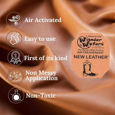 Wonder Wafers 250 Count New Leather Unwrapped Automobile Air Fresheners for Professional Use