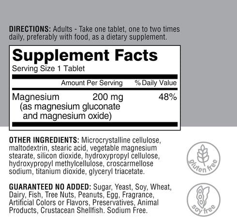 Active Recharge by Good 'N Healthy - Magnesium Supplement for Improved Muscle Function and a Healthy Heart, 100 Tablets