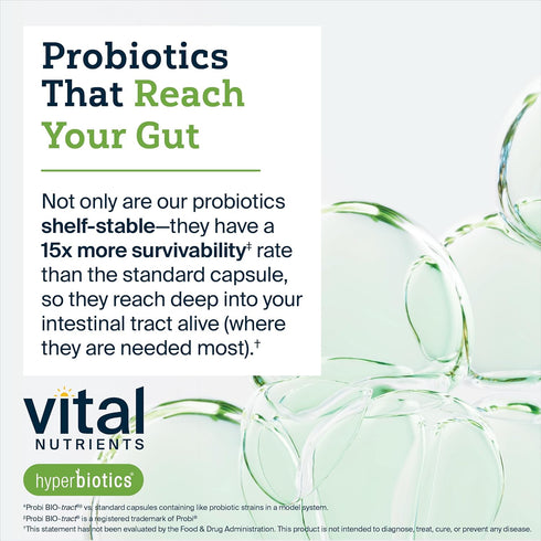 Hyperbiotics Vital Nutrients Pro-15 Prebiotics and Probiotics for Women and Men, 60 Vegan Pearls