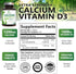 Calcium 1200 mg Plus Vitamin D3, Bone Health & Immune Support - Nature's Calcium Supplement with Extra Strength Vitamin D for Extra Strength Carbonate Absorption Dietary Supplement - 240 Tablets