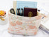 PAZIMIIK Large Zipper Makeup Bags for Purse, Travel Canvas Cosmetic Pouch, Brocade Flower Pink Organizer for Women and