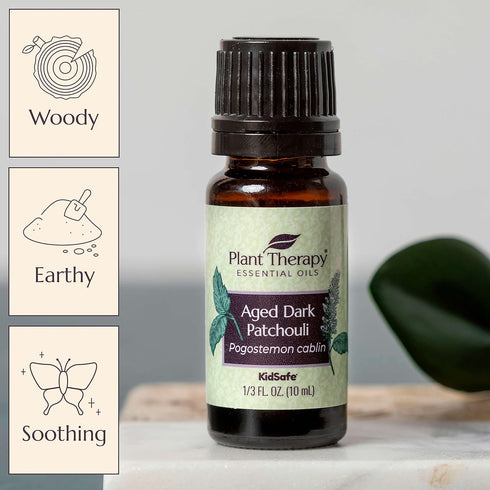 Plant Therapy Aged Dark Patchouli 10 mL (1/3 oz) - 100% Pure, Undiluted Natural Aromatherapy Oil
