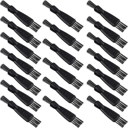 Patelai 20 Pieces Electric Double Sided Trimmer Shaver Brush Cleaner Set, Nylon Bristles, PP Handle