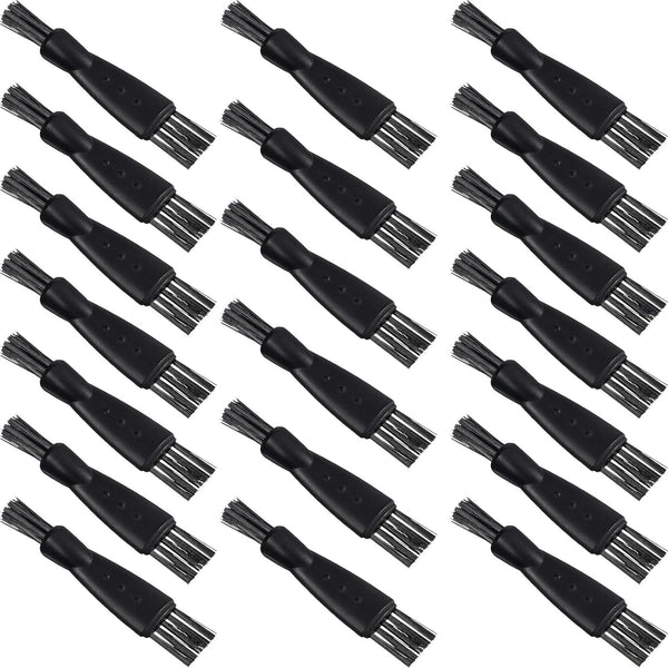 Patelai 20 Pieces Electric Double Sided Trimmer Shaver Brush Cleaner Set, Nylon Bristles, PP Handle