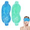 2Pack Cold Cooling Eye Mask, Reusable Gel Eye Mask for Hot/Cold Therapy, Plush Backing for Headache Relief (Blue+Green)