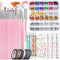 Teenitor Nail Art Kit for Beginners - Nail Art Supplies with Brushes, Dotting Tools, Stickers, Rhinestones, Foil, Tapes