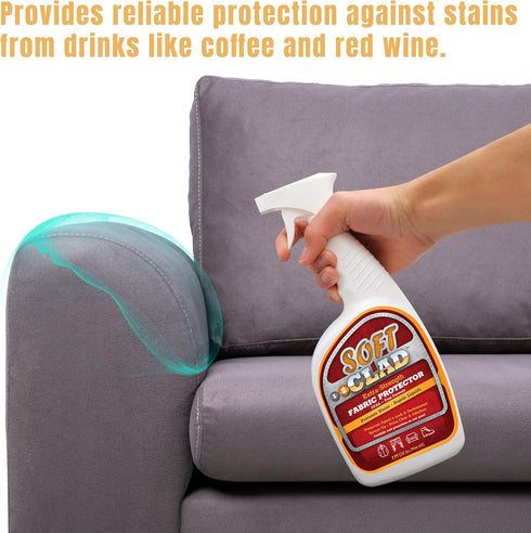 Extra Strength Fabric Protector Spray, 32oz, Prevents Stains and Repels Liquids for Furniture, Shoes, and Upholstery