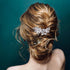 PAGOW Hair Clips, 2Pcs Crystal Flower Bridal Hair Accessories, Silver Rhinestone Hair Pins for Brides Women Girls