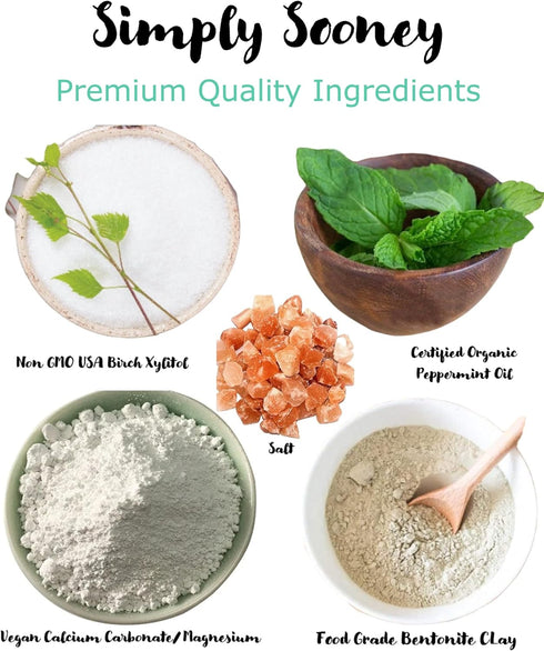 Zero Waste Organic Vegan Fluoride Free Tooth Powder, Peppermint Flavor, Ships Without Any Plastic Packaging, Natural
