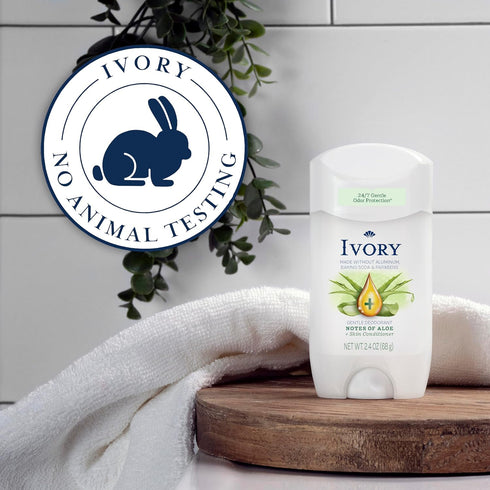 Ivory Gentle Aluminum Free Deodorant with Hint Of Aloe, 2.4 oz, 1.8 Lb (Packaging may vary)
