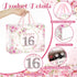 Yoirrat 16 3 16th Sweet Gift Bag with Wrapping Tissue Paper & Greeting Card Large Pink Rose Gold Floral Happy Birthday