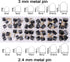 24 Pairs High Heel Tips Shoes Replacement Tap Caps, 6 Sizes, U-Shape, Black, 8/9/10/11/12/12.5mm