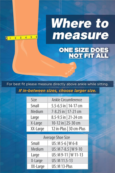 OrthoSleeve Compression Ankle Brace for Ankle Sprains, Achilles Tendonitis, and General Pain
