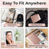 Portable Rechargeable Travel Makeup Vanity Mirror - Dimmable LED Lights, 3 Lighting Modes, Rose Gold