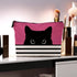 Black Cat Gifts - Cat Makeup Bag, Cat Mom Gifts, Small Cosmetic Bag for Purse (Pink Makeup Bag), 7x10 In