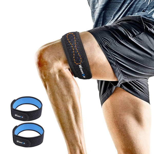 Adjustable IT Band Strap, Iliotibial Band Syndrome Brace, Knee Support Strap for Running, Cycling, 2 Pack