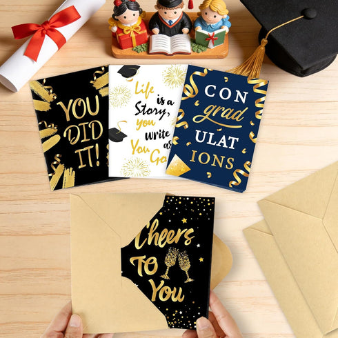 Sereliy 4 Sets 2026, Graduation Gift Card Book, Congrats Grad Money Holder Cards with Envelopes, Graduation Gift Card