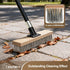 Swimming Stainless Steel Wire Scrub Brush with Long Handle, Heavy Duty Stiff Metal Broom Scrubber, Outdoor Moss Removal