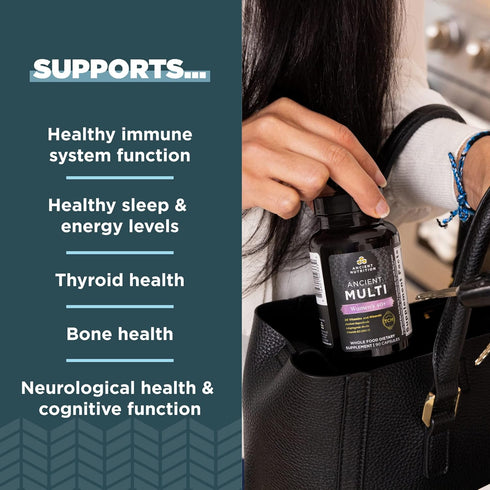 Ancient Nutrition Multivitamin for Women 40+ - Immune Support with Vitamin D, C, Magnesium, 90 Ct