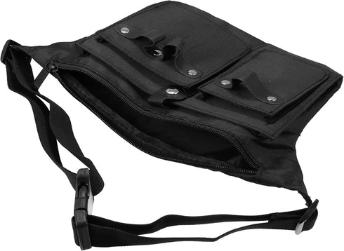 VOCOSTE Barber Hair Stylist Waist Belt, Canvas Tools Storage Apron Belt for Hairdressers, Black