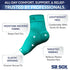 SB SOX Ankle Brace Compression Sleeve for Plantar Fasciitis Relief, Arch Support for Foot Pain, Green, Small