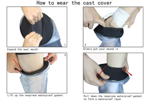 Waterproof Hand Cast Cover Wound Protector for Shower, Reusable Sealed Cast Sleeve, Watertight Protection for Broken