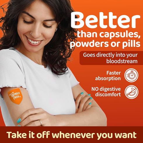 The Friendly Patch Shield Immunity Support Patch | Wearable Immune Boosters with Vitamin D3, C, Zinc | 28 Patches