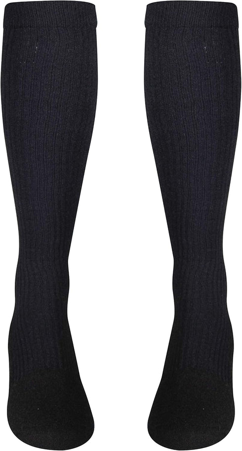 NuVein Compression Socks, Black, Small, 15-20 mmHg Support, Knee High, Closed Toe, Padded Cushion Foot for Men