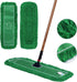MATTHEW CLEANING 24'' Industrial Strength Cotton Dust Mop Refill Washable Replacement Heads for Residential & Commercial Use Fit Standard Dust Mop Frames, Hardwood,Concrete Floors Green 3 Pack