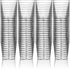 DecorRack 1 Oz Shot Glasses, 80 Pack Hard Clear Plastic Disposable Mini Cups for Party