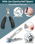 Toenail Clippers for Seniors, Thick Toenail Clipper Kits, Super Sharp Curved Blade, 6 Pieces