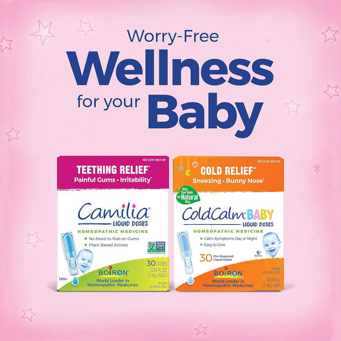 Boiron Camilia Teething Drops, 15 Count for Daytime and Nighttime Relief of Painful Gums in Babies