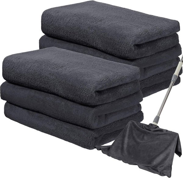 6 Pcs Extra Large Microfiber Cleaning Cloth (30" x 20") - Washable, Reusable, Streak Free, Lint Free for Home & Office
