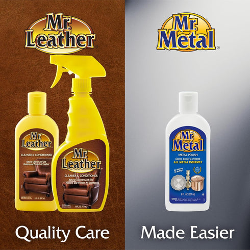 MR. LEATHER Cleaner and Conditioner (8 oz) - Hydrating and Water-Repelling Cream for All Leather