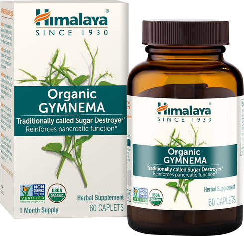 Himalaya Organic Gymnema Sylvestre Herbal Supplement, USDA Certified Organic, 700 mg, 60 Caplets