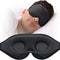 Sleep Mask, Eye Mask for Sleeping, 3D Contoured Cup No Eye Pressure, 100% Blocking Light, Adjustable Strap, Black