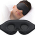 Sleep Mask, Eye Mask for Sleeping, 3D Contoured Cup No Eye Pressure, 100% Blocking Light, Adjustable Strap, Black