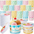 Jingmore 100 Pcs 12oz Paper Ice Cream Cups with Lids, Disposable Sundae Dessert