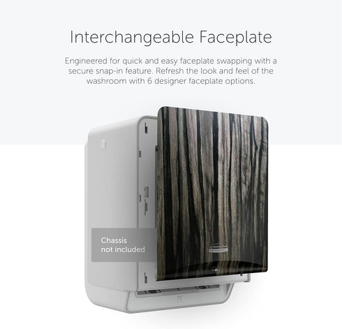 Kimberly-Clark Professional ICON Faceplate (58830) for Automatic Hard Roll Towel Dispensers, Ebony Woodgrain Design