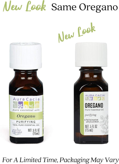 Aura Cacia 100% Pure Oregano Essential Oil, 15 ml, GC/MS Tested for Purity